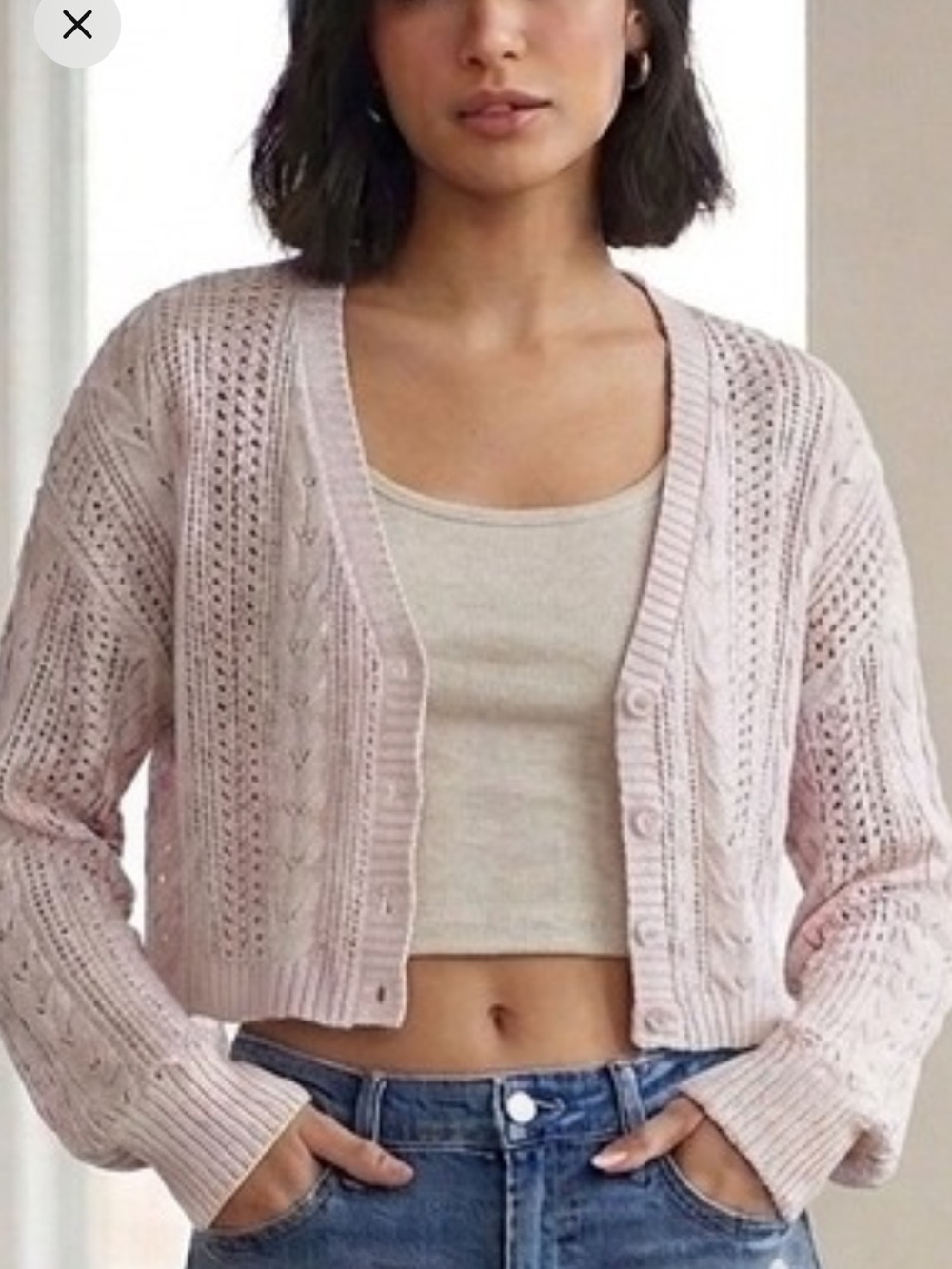 Hollister Easy Stitch Cropped Cardigan